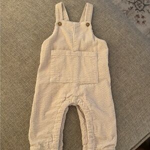 Zara Cream Corduroy Kids Overalls